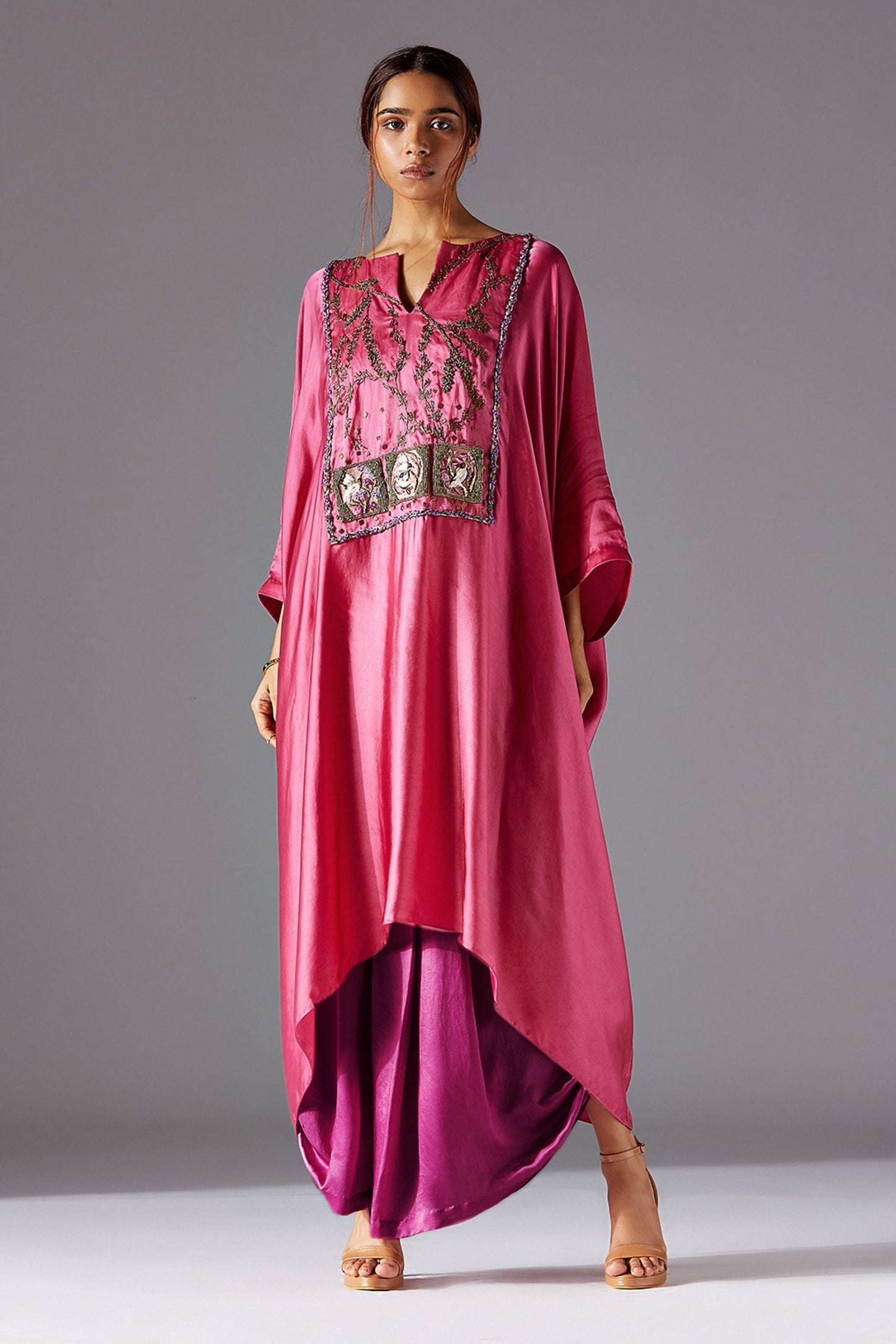 Elysian Jubba Kurta and Draped Dhoti Set for Women