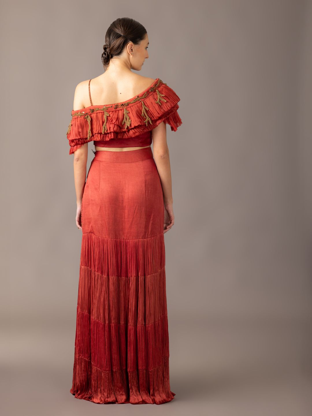 Stylish party wear set with Gill Fungi Blouse and Thar Skirt - Ideal for evening and cocktail events