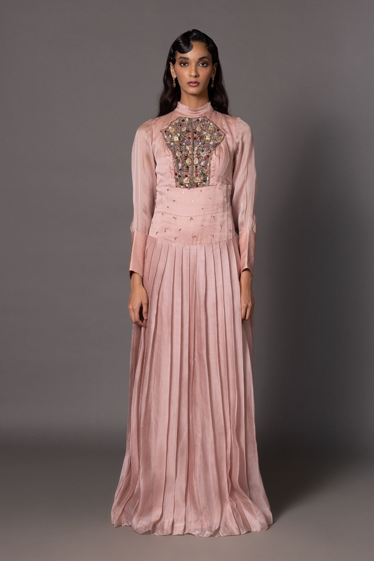 Sang-E-Sitara Pink Victorian Gown