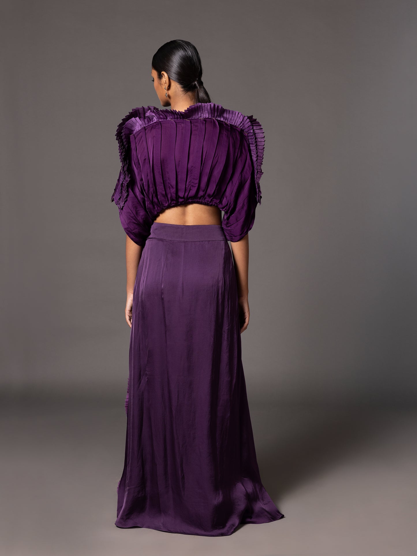 Purple Mushroom Top And Fin Skirt With Mushroom Belt