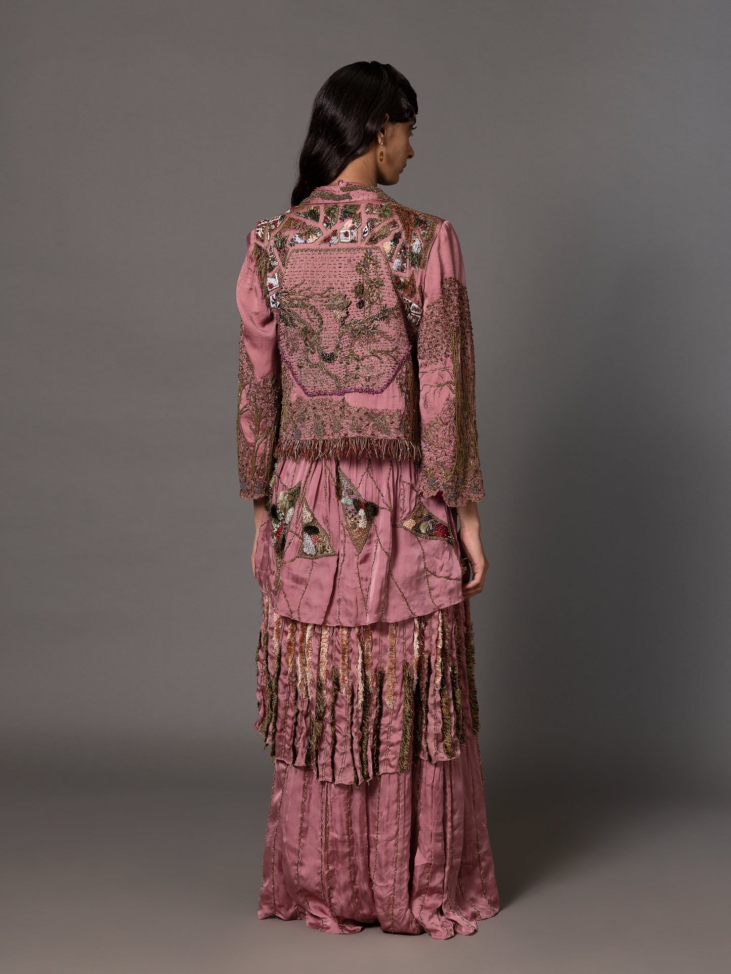 Dusty Pink Earth Jacket With Earth Gown