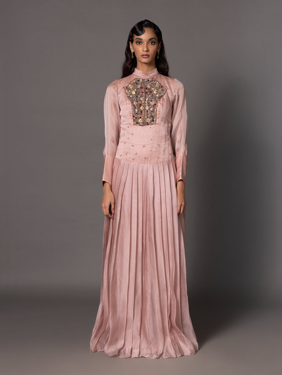 Sang-E-Sitara Pink Victorian Gown